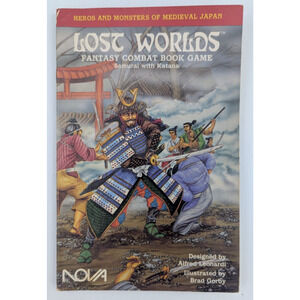 Nova Lost Worlds Fantasy Combat Book Game Samurai w Katana Heroes & Monster 1401